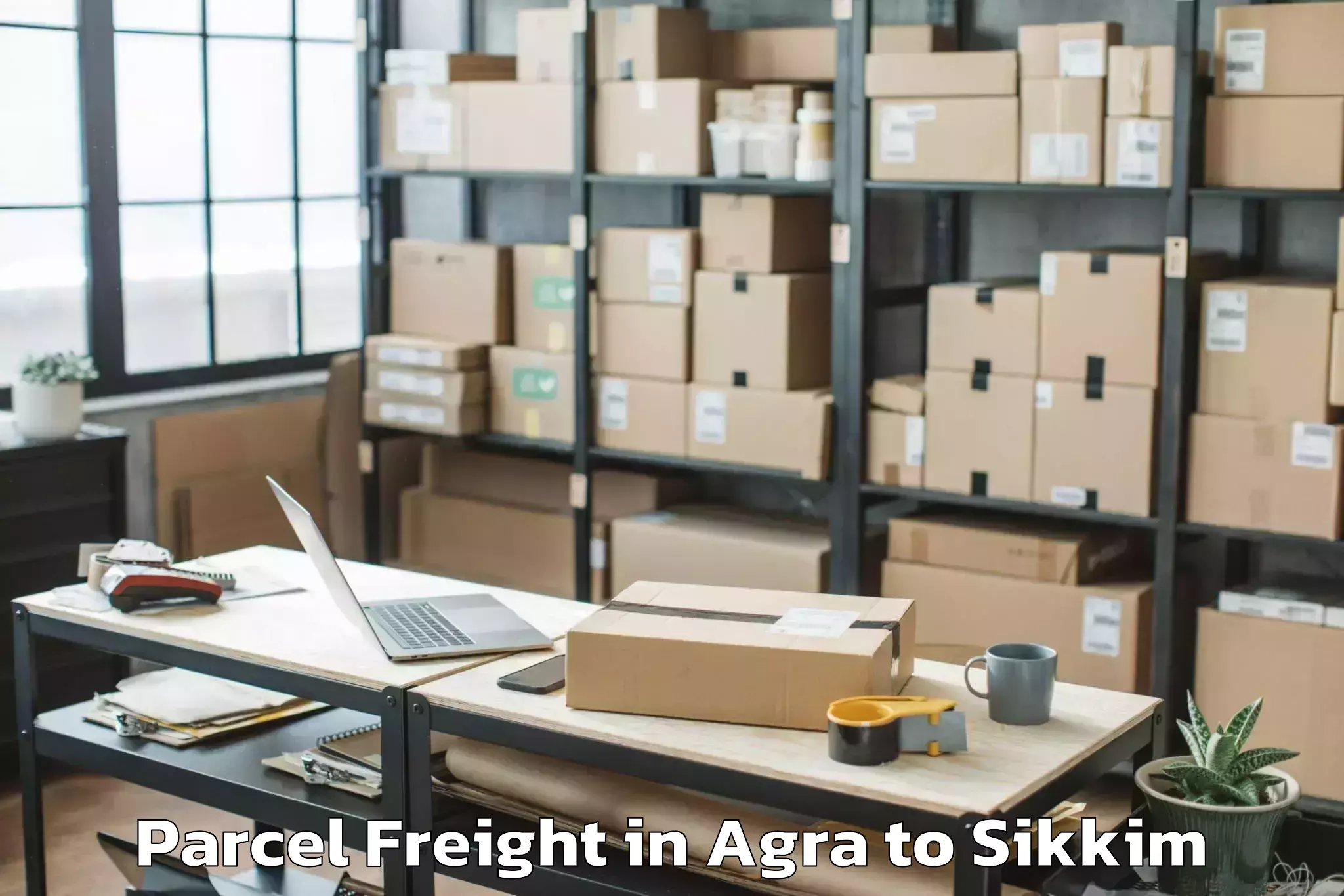 Book Your Agra to Eiilm University Jorethang Parcel Freight Today